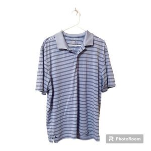 Untuckit Cronos Double Stripe Light Blue Polo XL